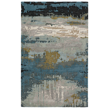 Jaipur Living Benna Handmade Abstract Black Green Area Rug