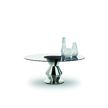 Costantini Pietro Grand Palais Round Dining Table with Glass Top