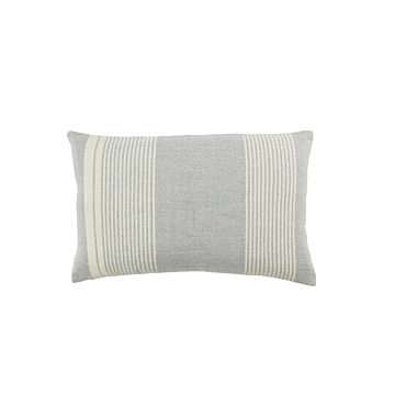 Jaipur Living Carinda Indoor/ Outdoor Striped Poly Fill Lumbar Pillow 13X21 inch-Gray