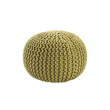 Jaipur Living Spectrum Pouf Textured Round Pouf-Green