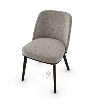 Calligaris Foyer Upholstered Chair With Wooden Base
