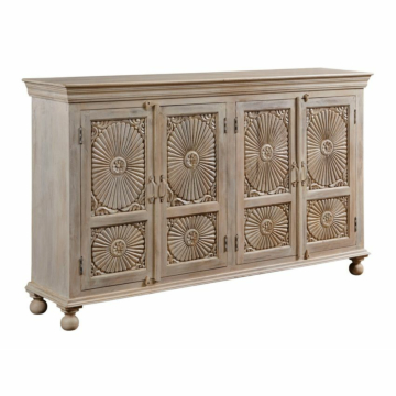 Hammary Hidden Treasures Parchment Four Door Cabinet