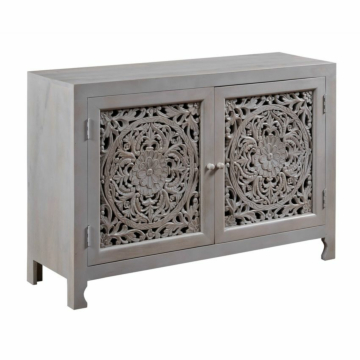 Hammary Hidden Treasures Pierced Floral Two Door Cabinet