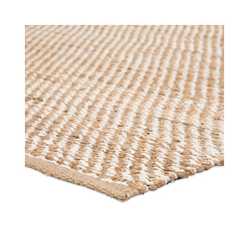 Jaipur Living Diagonal Weave Natural Solid Beige White Area Rug