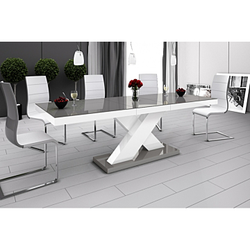 Cortex Xenon Dining Table  with Grey Top and Base