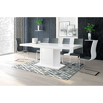 Cortex Amigo 63" White High Gloss Dining Table