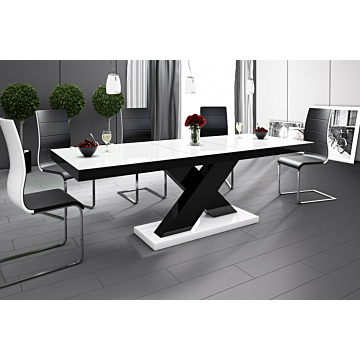 Cortex Xenon Dining Table with White Top and Base