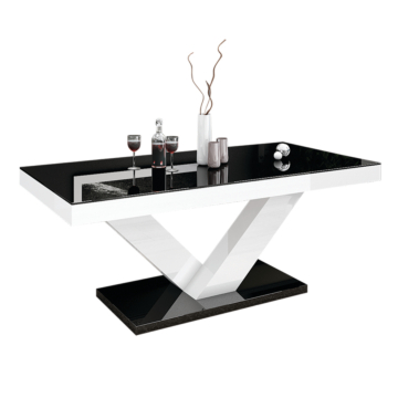 Cortex Victoria Coffee Table with Black Top and Base