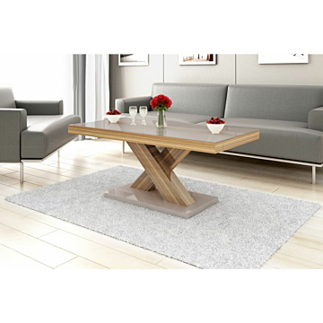 Cortex Xenon Mini Coffee Table with Cappuccino Tabletop and Base