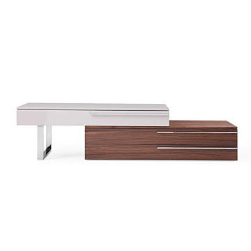 Hudson TV Stand | Light Taupe, High Gloss