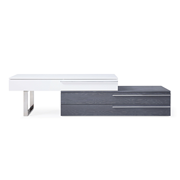 J & M Hudson TV Stand | High Gloss, White