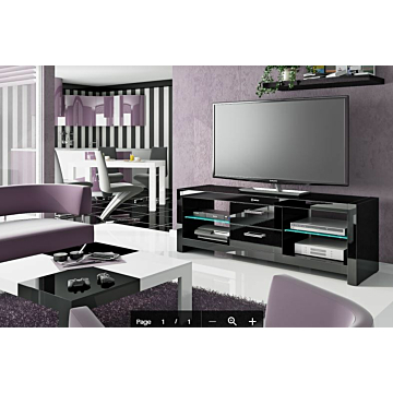 Cortex Andora RTV TV Stand, Black