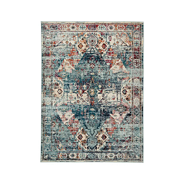 Jaipur Living Farra Indoor Outdoor Medallion Multicolor Blue Runner Rug