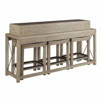 Hammary West End Bar Console With Three Stools