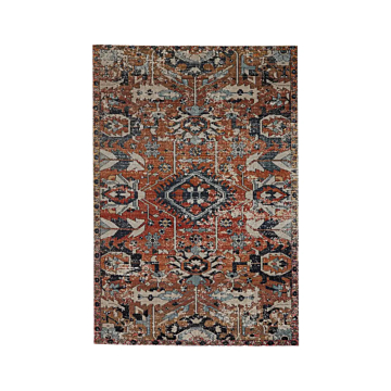 Jaipur Living Ansilar Indoor/ Outdoor Medallion Orange/ Blue Area Rug