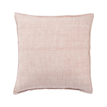 Jaipur Living Blanche Solid Light Pink Down and Poly Fill Throw Pillow 22 inch
