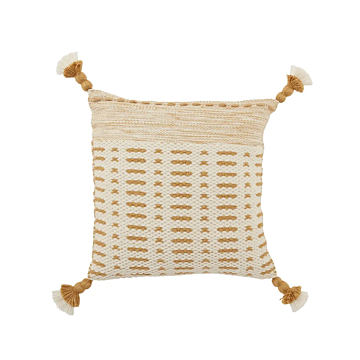 Jaipur Living Calvert Tribal Ivory Indoor/ Outdoor Pillow 18 inch-Yellow