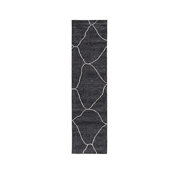 Jaipur Living Carmine Handmade Geometric Dark Gray Blue Runner Rug 