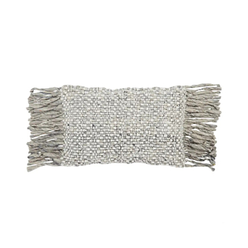 Jaipur Living Cilo Textured Light Gray/ Ivory Down Lumbar Pillow 16X24 inch