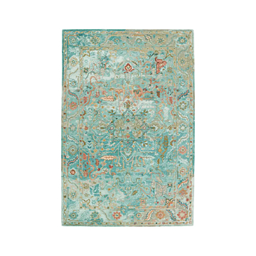 Jaipur Living Cristobol Handmade Medallion Turquoise/ Pink Area Rug