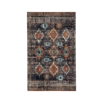 Jaipur Living Dez Indoor/ Outdoor Tribal Blue/ Orange Area Rug