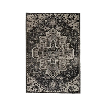 Jaipur Living Ellery Indoor/ Outdoor Medallion Black/ Gray Area Rug