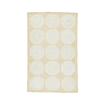 Jaipur Living Fiorita Natural Geometric Light Beige White Area Rug