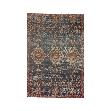 Jaipur Living Freemond Indoor/ Outdoor Medallion Blue/ Red Area Rug