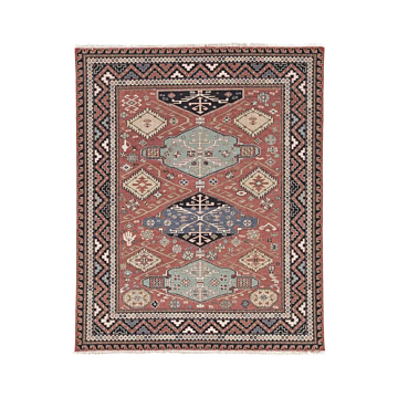 Jaipur Living Granato Hand-Knotted Medallion Red Blue Area Rug