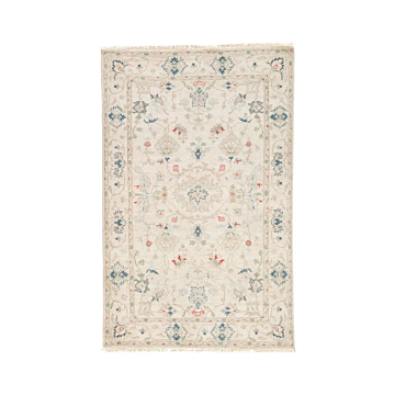 Jaipur Living Hacci Hand-Knotted Floral Cream Blue Area Rug