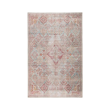 Jaipur Living Kendrick Indoor/ Outdoor Medallion Sky Blue/ Pink Area Rug