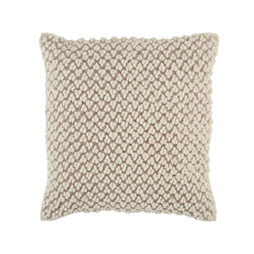 Jaipur Living Madur Textured Ivory/ Light Taupe Down Throw Pillow 22 inch