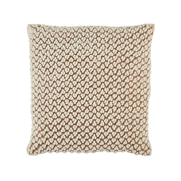 Jaipur Living Madur Textured Ivory/ Tan Poly Fill Throw Pillow 22 inch