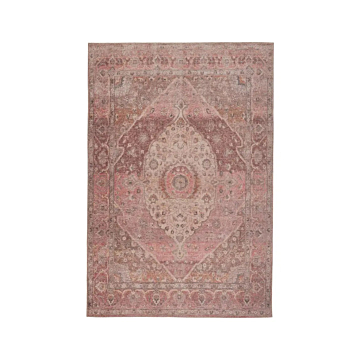 Jaipur Living Ozan Medallion Pink Burgundy Runner Rug 