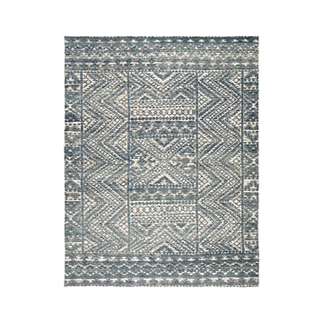 Jaipur Living Prentice Hand-Knotted Geometric Blue Ivory Area Rug 