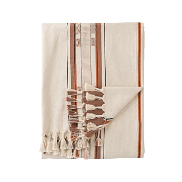 Jaipur Living Sovima Hand-Loomed Tribal Cream/ Tan Throw