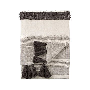 Jaipur Living Sur Striped Gray/ Ivory Throw