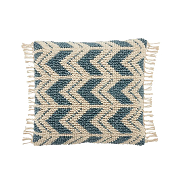 Jaipur Living Takeo Chevron Blue/ Ivory Down and Poly Fill Pillow 22 inch