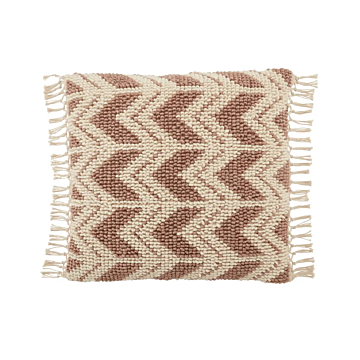 Jaipur Living Takeo Chevron Mauve/ Ivory Down and Poly Fill  Pillow 22 inch