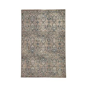 Jaipur Living Williamsburg Hand-Knotted Medallion Gray Navy Area Rug 