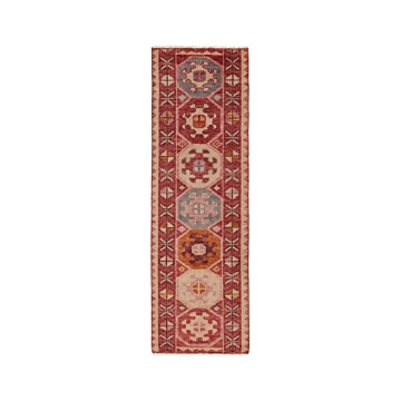 Jaipur Living Zetta Hand-Knotted Medallion Pink/ Cream Runner Rug