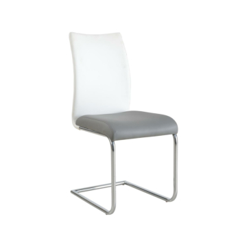 Chintaly Jane Contour Back Cantilever Side Chair-White Gray