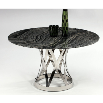 Chintaly Janet Dining Table with Marble Top, $1,461.24, Chintaly, Gray