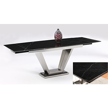 Chintaly Jessy Extendable Dining Table, $2,194.06, Chintaly, Black