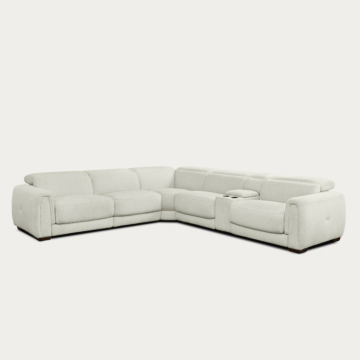 Jovan 6-Piece Modern Reclining Sectional Sofa – Birch Fabric | Creative Furniture