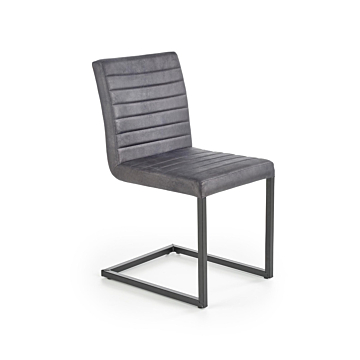 Cortex Celestia Dining Chair, Gray Faux Leather