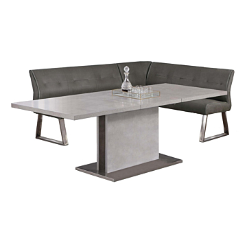 Chintaly Kalinda 2 Piece Contemporary Dining Set with Extendable Table and Nook