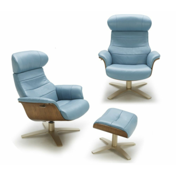 Karma Lounge Chair in Blue by J & M Furniture, Blue