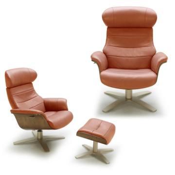 Karma Lounge Chair in Pumpkin by J & M Furniture, $1,965.00, J & M Furniture, Blue