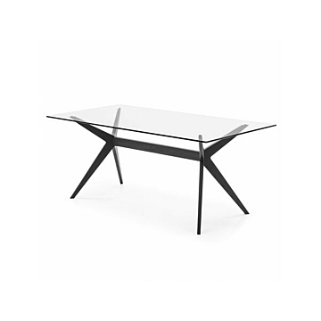 Calligaris Kent 4105-FR160 modern table with rectangular top and wooden base